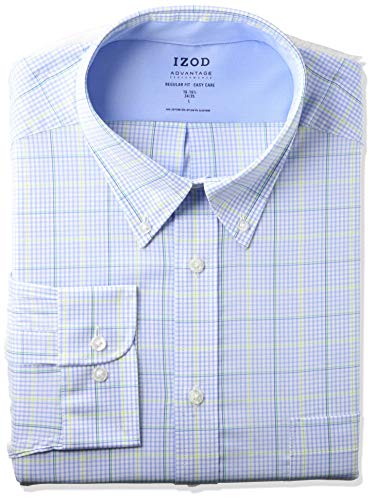 IZOD TALL FIT camisa de vestir para hombre elástica Cool FX cuello de enfriamiento (grande y alto) - - 44 cm cuello 89/ 91 cm manga (XL)