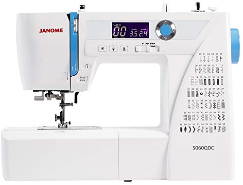 Janome 5060 QDC máquina de coser con tabla de extensión, 60 puntos, pantalla LCD
