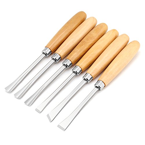 Juego 6 Cinceles para Tallar Madera, Herramientas Profesionales para Esculpir a Mano para Trabajar la Madera, 45# Gubias de Acero, Juego de Herramientas de Cincel de Borde Biselado de Madera Juego 6 Cinceles para Tallar Madera, Herramientas Profesionales para Esculpir a Mano para Trabajar la Madera, 45# Gubias de Acero, Juego de Herramientas de Cincel de Borde Biselado de Madera