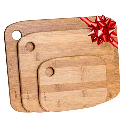 Juego de 3 Tablas de Cortar de Bambú - Tabla de Cortar de Madera en 3 Tamaños (Pequeño, Mediano, Grande) - Tabla de Corte Para Cocina Hecha de Bambú Natural - Tablas de Cocina para Cortar - BlauKe Juego de 3 Tablas de Cortar de Bambú - Tabla de Cortar de Madera en 3 Tamaños (Pequeño, Mediano, Grande) - Tabla de Corte Para Cocina Hecha de Bambú Natural - Tablas de Cocina para Cortar - BlauKe