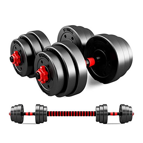 Juego de Mancuernas 2 en 1 con Barra Ajustable (50 kg Peso Total) | Equipamiento Fitness para Entrenar en casa Juego de Mancuernas 2 en 1 con Barra Ajustable (50 kg Peso Total) | Equipamiento Fitness para Entrenar en casa