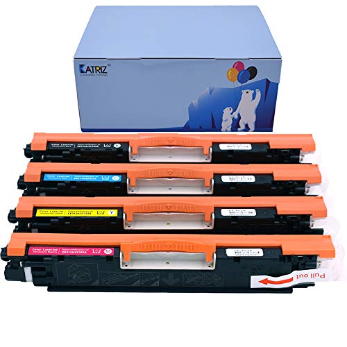 KATRIZ Cartuchos de tóner de Repuesto 126A CE310A CE311A CE312A CE313A 130A CF350A CF351A CF352A CF353A Compatible para HP CP1025 CP1020 Pro 100 MFP M175a M175nw TopShot M275a M275nw KATRIZ Cartuchos de tóner de Repuesto 126A CE310A CE311A CE312A CE313A 130A CF350A CF351A CF352A CF353A Compatible para HP CP1025 CP1020 Pro 100 MFP M175a M175nw TopShot M275a M275nw