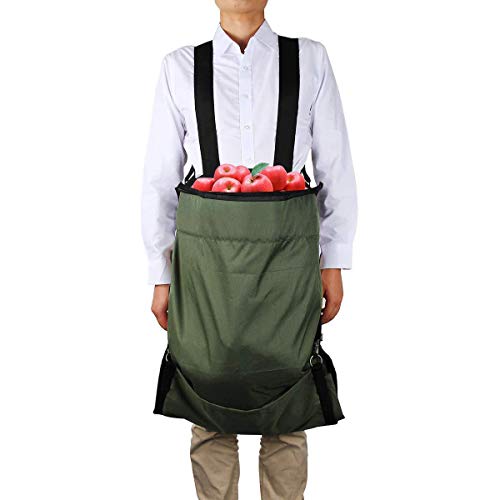 KDOI Delantal Oxford de alto rendimiento para fruta, delantal de Comisión Harvest para jardín con una correa cruzada para soltar las manos, 86 x 49 cm