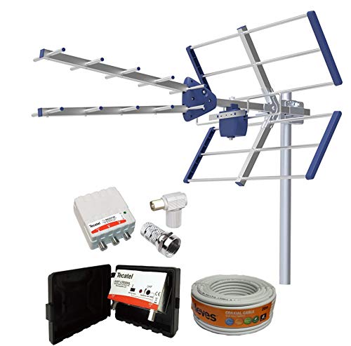Kit Amplificado Antena TV Compact 5G + Rollo 20M TELEVES + Amplificador 30dB + Fuente alimentación + Conectores F Y TV. Kit Amplificado Antena TV Compact 5G + Rollo 20M TELEVES + Amplificador 30dB + Fuente alimentación + Conectores F Y TV.