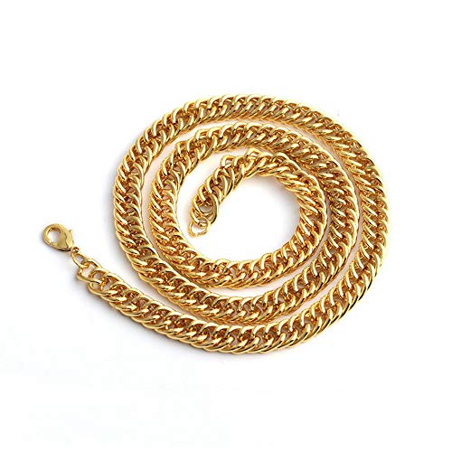 Kunze Collar Ancho Chapado en Oro joyería Larga Juventud Oro Neutro Plata Largo 62cm Ancho 9mm Kunze Collar Ancho Chapado en Oro joyería Larga Juventud Oro Neutro Plata Largo 62cm Ancho 9mm