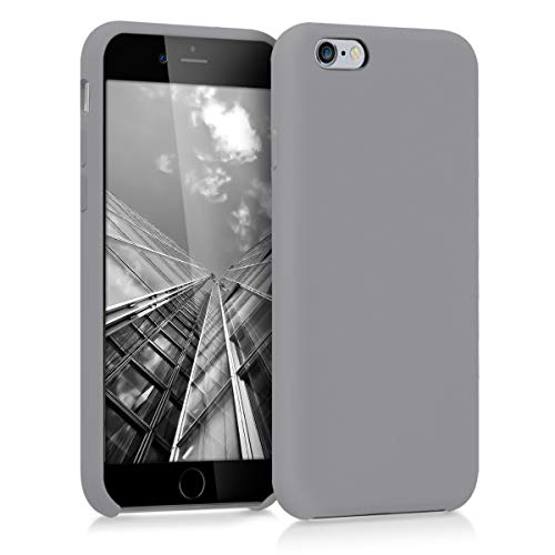 kwmobile Funda Compatible con Apple iPhone 6 / 6S - Carcasa de TPU para móvil - Cover Trasero en Gris Metalizado