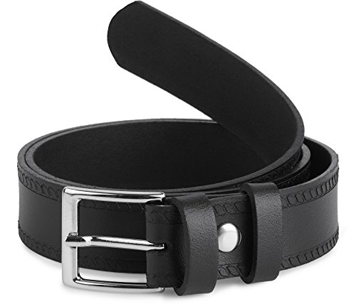 Ladeheid Cinturón de Cuero para Niños K1D5 (Negro-2, 70 cm (Largo total 89 cm)) Ladeheid Cinturón de Cuero para Niños K1D5 (Negro-2, 70 cm (Largo total 89 cm))