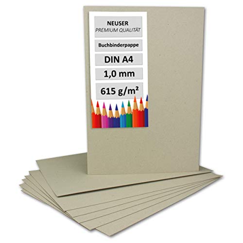 Libro Binder cartón DIN A4, grosor 1 mm, gramaje: 615 g/m² | Formato: 29,7 x 21 cm, color Gris-Marrón