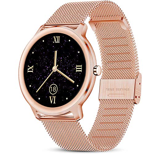 LIGE Smartwatch, Reloj Inteligente Mujer, Resistente al Agua IP67, con Pantalla Táctil Completa de 1,1'', Monitor de Frecuencia Cardíaca, Reloj para Mujer con Pulsera de Malla para Android e iOS LIGE Smartwatch, Reloj Inteligente Mujer, Resistente al Agua IP67, con Pantalla Táctil Completa de 1,1'', Monitor de Frecuencia Cardíaca, Reloj para Mujer con Pulsera de Malla para Android e iOS