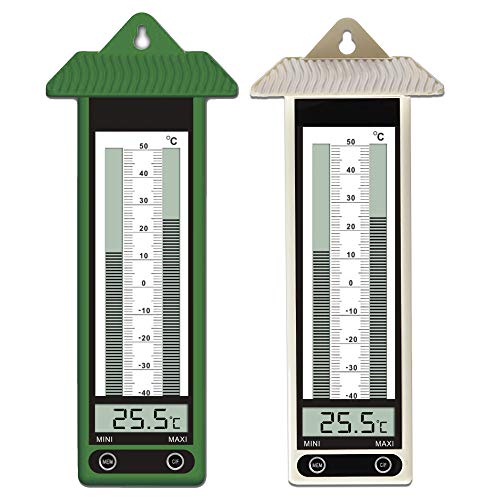Lote 2 - Termómetro Mini Maxi - Pantalla digital - Las temperaturas extremas