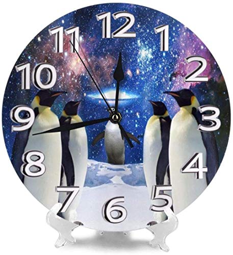 LTBWFDC Decoración de Relojes de Escritorio Espacial para Gimnasio, Restaurante, Personalidad precisa