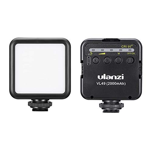 Luz de video LED Luz suave recargable para OSMO Mobile 3 Pocket Smooth 4 Sony RX100 VII Canon G7X Mark III A6400 6600 GoPro 8 7 6 5