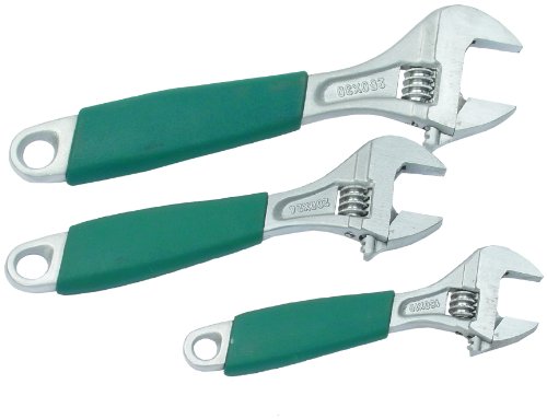 Mannesmann - M19880 - Juego de llave ajustable de 3 piezas, 6-8-10" Mannesmann - M19880 - Juego de llave ajustable de 3 piezas, 6-8-10"