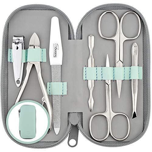 marQus set manicura de 7 piezas de Solingen Alemania - Set de manicura y pedicura en estuche de piel, 2 tijeras, cortaúñas, lima, retira-cutícula, alicate y pinza - kit de cuidado de uñas marQus set manicura de 7 piezas de Solingen Alemania - Set de manicura y pedicura en estuche de piel, 2 tijeras, cortaúñas, lima, retira-cutícula, alicate y pinza - kit de cuidado de uñas