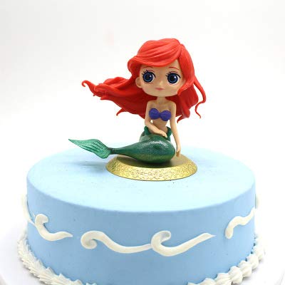 MECCION Decoración para tartas de cumpleaños con diseño de sirena, ideal para fiestas de cumpleaños, fiestas temáticas de sirena.