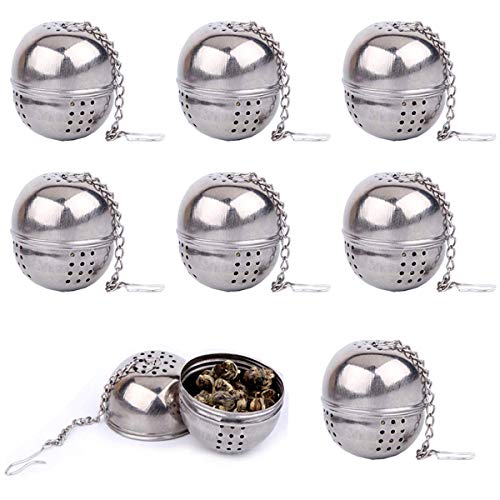 Mengger Infusor de Bolas filtro Té con Gancho Cadena Acero Inoxidable infusión para hojas sueltas té tazas y macetas ollas 10 Piezas Filtrer Colador infusores coladores té Infuser Mengger Infusor de Bolas filtro Té con Gancho Cadena Acero Inoxidable infusión para hojas sueltas té tazas y macetas ollas 10 Piezas Filtrer Colador infusores coladores té Infuser