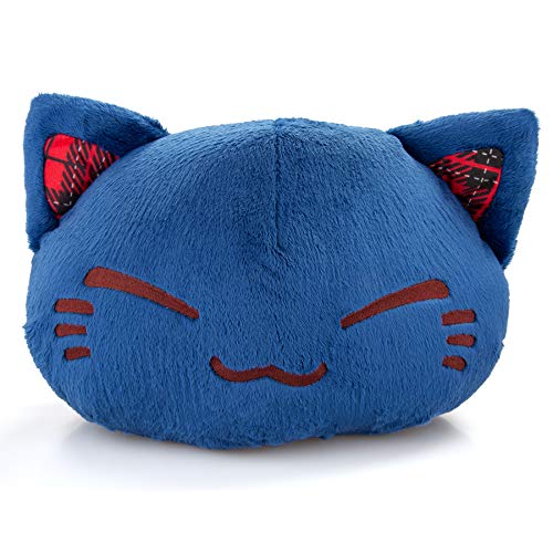 Meralens Anime de peluche azul oscuro Nemu Nemo Neko, Anime Otaku Kawaii, original de Japón, altura 25 cm y ancho 34 cm