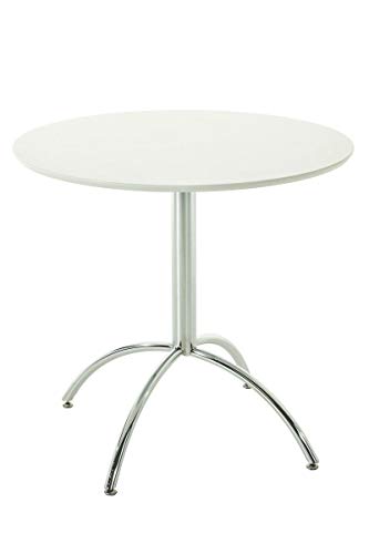 Mesa De Bar Marville con Tablero De Madera I Mesa Auxiliar Ø 80 cm I Mesa con Soporte De Metal I Mesa con Altura De 75 cm I Color:, Color:Blanco Mesa De Bar Marville con Tablero De Madera I Mesa Auxiliar Ø 80 cm I Mesa con Soporte De Metal I Mesa con Altura De 75 cm I Color:, Color:Blanco