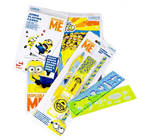 Minis Kreativ Set escolar para niños y niñas – 7 piezas de relleno de bolsa escolar + gratis Jumbo Rommé Cards & Magic Sand Set (sin bolsa escolar)