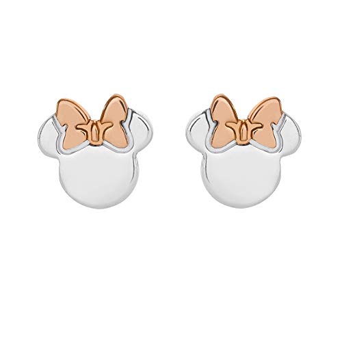 Minnie Mouse Pendientes de Plata y Oro Rosa E905119TL.PH, talla única