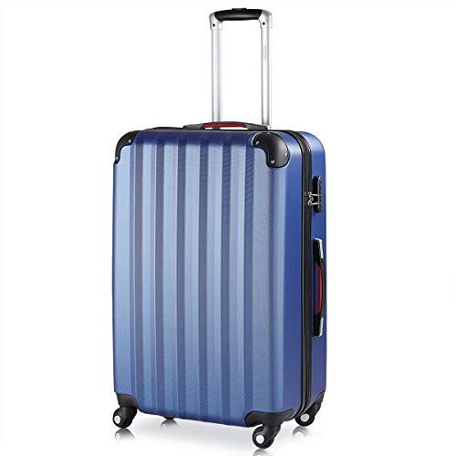 Monzana Maleta rígida Baseline XL Color Azul Equipaje de Viaje 90L Peso 3,5Kg con Ruedas 360° Trolley 2 Asas valija