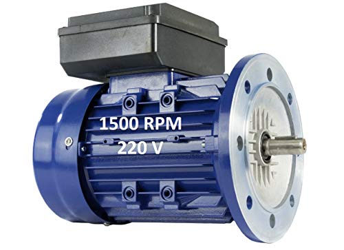 MOTOR ELECTRICO MONOFASICO 0,55KW / 0,75CV 220V 1500RPM B5 (BRIDA 200mm) TAMAÑO 80 - EJE 19mm ALTO PAR DE ARRANQUE ALREN