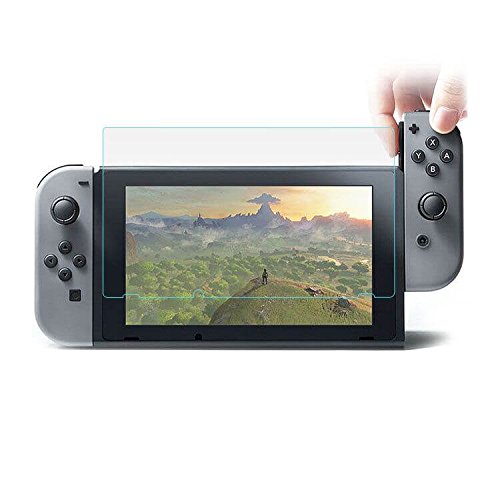 MUNDDY Protector de Pantalla de Cristal Templado para Nintendo Switch Espesor 0,30 mm,2.5D Round Edge,[9H Dureza] [Alta Transparencia] [Sin Burbujas] [Ajuste (1 Protector)