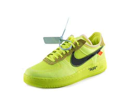 Nike Air Force 1 Low x Off White - Volt/Black-Volt-Cone Trainer Size 7 UK