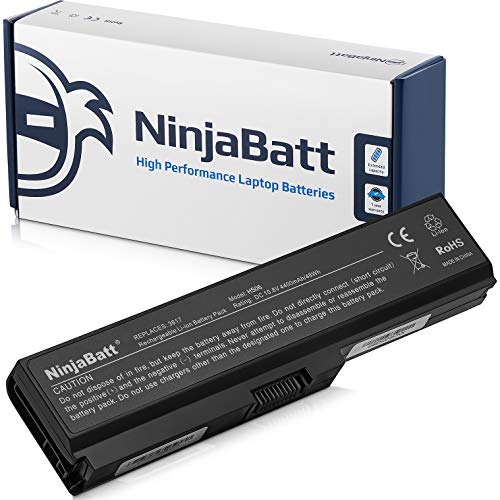 NinjaBatt Batería para Toshiba PA3817U-1BRS L750 L755 A660 C660 L655 L650 L670 C650 P750 L735 PA3817U-1BAS L635 L750D L755D PA3819U-1BRS A665 L775 L655D – Alto Rendimiento [6 Celdas/4400 mAh/48 WH]
