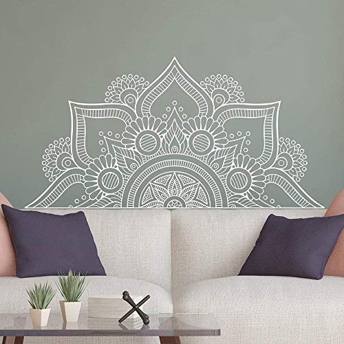 Nuevo diseño del producto calcomanías de cabecera de media mandala mandala yoga 123x63 cm vinilos adhesivos de pared calcomanías creativas