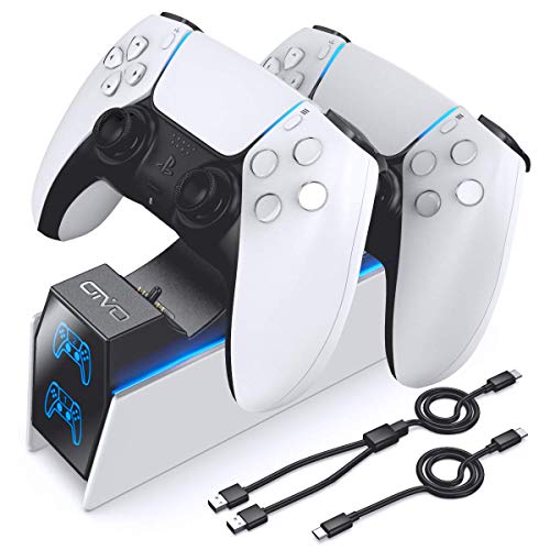 OIVO Cargador Mando PS5, 2H Rápido Base de Carga para Playstation 5 DualSense, Estación de Carga Mando PS5 con 2 Tipos de Cable OIVO Cargador Mando PS5, 2H Rápido Base de Carga para Playstation 5 DualSense, Estación de Carga Mando PS5 con 2 Tipos de Cable