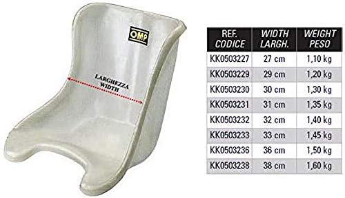 OMP OMPKK0503238 Asiento Kart, Ancho 38 cm OMP OMPKK0503238 Asiento Kart, Ancho 38 cm