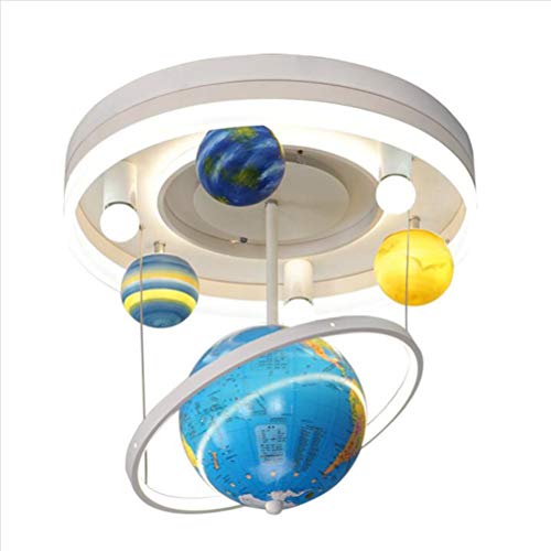 P.CHUXIN Lámpara De Araña Planet Globe, 60x58cm, Vida útil De 5000h, Círculo Luminoso De 60W, Adecuada para Habitación De Niños, Sala De Estar, Dormitorio, Comedor (1)