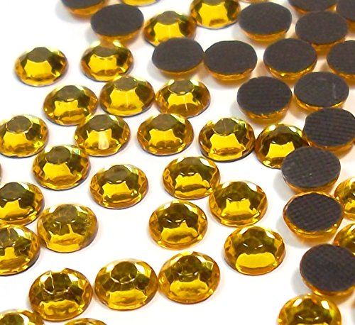 Perlin - Piedras de estrás termofijables, 14400 unidades, topacio dorado, 3 mm, calidad AAA, 100 tamaños, para planchar, pegamento caliente, piedras brillantes, 408 x 2