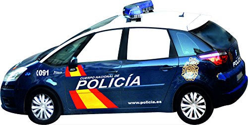 Photocall Coche Policia Nacional Eventos o Celebraciones puntuales| Medidas 3,00 mx1,55m | Ventana Troquelada | Photocall Divertido |Atrezzos|