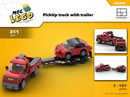 PickUp truck with trailer (Instruction Only): MOC LEGO (English Edition)