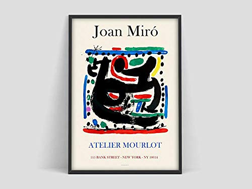 Póster de Joan Miro, estampas de Paris Mourlot, poster de Joan Miro, estampas de Joan Miro, obra de arte de la exposición, cuadros decorativos familiares sin marco V 60x80cm