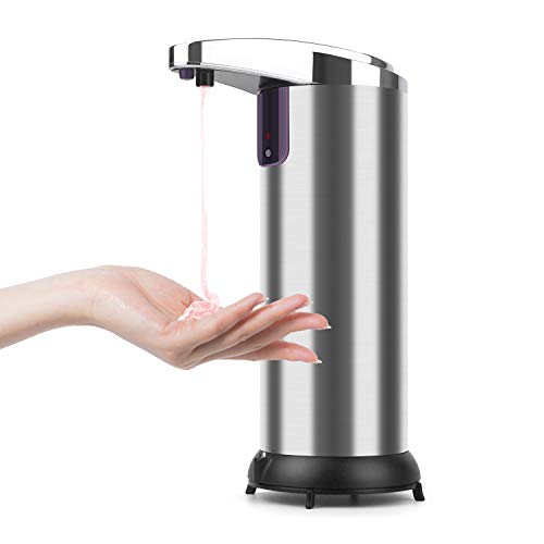 PTN Soap Dispenser Automatic, Dosificador de Jabón Touchless with Sensor, Base Impermeable，Baño Apropiado, Cocinas, Hotel, Restaurante