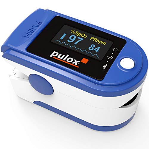 Pulox Oxímetro de Pulso PO-200 Solo para medir la saturación de oxígeno y el Pulso con Pantalla OLED Clara y giratoria