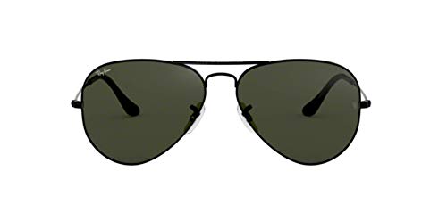 Ray-Ban Classic Aviator Sunglasses Black Crystal Green RB3025 L2823 58