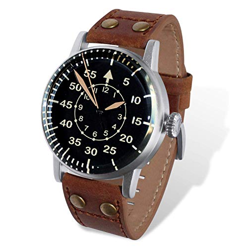Reloj Vintage Segunda Guerra Mundial - Alemán Luftwaffe (Réplica histórica Modelo B-Uhren aviación Alemana II Guerra Mundial Reloj Vintage Segunda Guerra Mundial - Alemán Luftwaffe (Réplica histórica Modelo B-Uhren aviación Alemana II Guerra Mundial