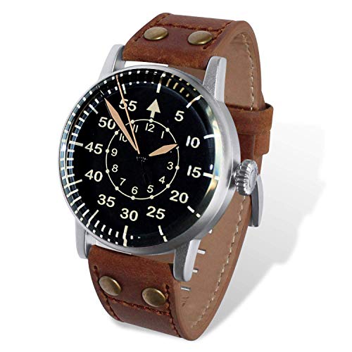 Reloj Vintage Segunda Guerra Mundial - Alemán Luftwaffe (Réplica histórica Modelo B-Uhren aviación Alemana II Guerra Mundial