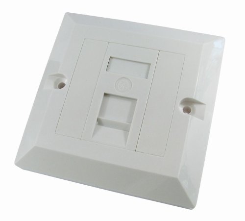 Rhinocables Placa frontal de pared para red Gigabit Ethernet, toma individual y doble, conector RJ45, para CAT5e, CAT6 CAT6a, 1, 2 y 4 puertos. CAT5e 1 Port Rhinocables Placa frontal de pared para red Gigabit Ethernet, toma individual y doble, conector RJ45, para CAT5e, CAT6 CAT6a, 1, 2 y 4 puertos. CAT5e 1 Port