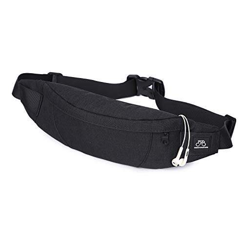 Riñonera Hombre y Mujer Impermeable Running con Conector para Auriculares Moda Riñonera Deportiva para Viajes Casual Correr Senderismo Negro Riñonera Hombre y Mujer Impermeable Running con Conector para Auriculares Moda Riñonera Deportiva para Viajes Casual Correr Senderismo Negro
