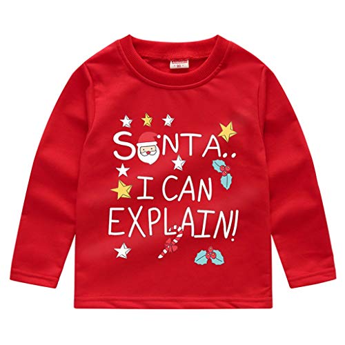 Ropa Bebe ASHOP Ropa Casual para Bebé Top Camisetas de Manga Larga Impresión de Cartas (Rojo,110) Ropa Bebe ASHOP Ropa Casual para Bebé Top Camisetas de Manga Larga Impresión de Cartas (Rojo,110)