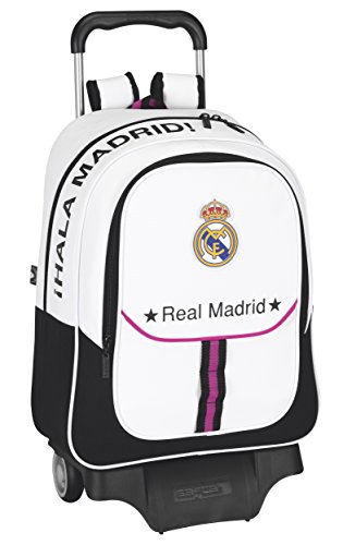 Safta - Mochila Grande con Ruedas Real Madrid, 33 x 43 x 15 cm (611457313)