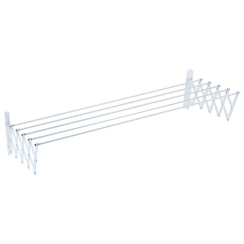 Sauvic Blanco TENDEDERO Extensible PLASTIFICADO 80 CM, Acero con Recubrimiento plástico anticorrosivo de Color, 80x78x26.5 cm Sauvic Blanco TENDEDERO Extensible PLASTIFICADO 80 CM, Acero con Recubrimiento plástico anticorrosivo de Color, 80x78x26.5 cm