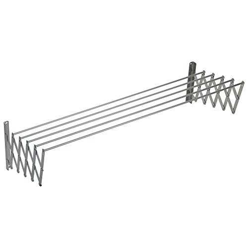 Sauvic Tendedero Extensible, Aluminio, Plateado, 80x78x26.5 cm Sauvic Tendedero Extensible, Aluminio, Plateado, 80x78x26.5 cm