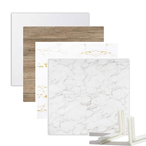 Selens 2X Fondo de Tableros 55x55cm Kit Fotografía Doble Lado Mármol Blanco Madera Textura, Vertical de Mesa Plana para Estudio Fotográfico Flat Lay Producto Pequeño Comida Joyería Cosméticos Selens 2X Fondo de Tableros 55x55cm Kit Fotografía Doble Lado Mármol Blanco Madera Textura, Vertical de Mesa Plana para Estudio Fotográfico Flat Lay Producto Pequeño Comida Joyería Cosméticos