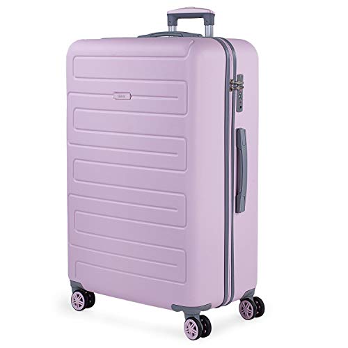 SKPAT - Maleta de Viaje Grande 4 Ruedas Trolley 76 cm Rígida de ABS. Dura Práctica Cómoda Ligera y Bonita Marca y Estilo. Candado TSA. Viajes Largos. 175070, Color Rosa